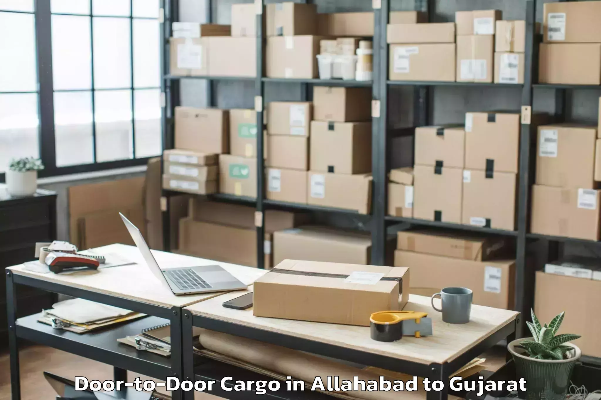 Professional Allahabad to Madhav Kampo Door To Door Cargo